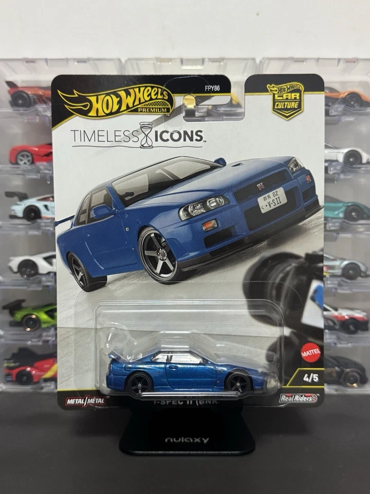Hot Wheels Nissan GT-R R34 V-Spec II BNR34 Timeless Icons JDM FPY86-961 N 1/64 Foto 1 de 1