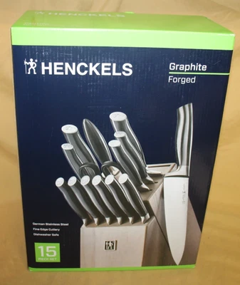 JUEGO DE CUBIERTOS 15 PIEZAS HENCKELS 17631-000 GRAFITO FORJADO ALEMÁN ACERO INOXIDABLE Foto 1 de 2