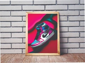 Nike Air Jordan Shoes Poster/Print Wall Art Abstract Picture - Picture 1 of 1