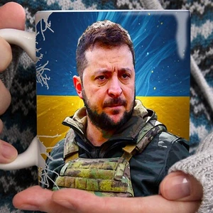 Ukraine Selenskyj Tasse. Original Artwork. Ukrainischer Präsident. - Bild 1 von 2