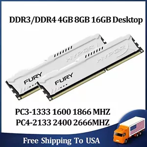 Kingston HyperX FURY DDR3/DDR4 8GB 16G 1600 1866 1333 Desktop Memory RAM DIM Lot - Picture 1 of 8