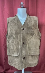 MS McClellan & Co. Brown Suede Leather Hunter Green Wool Lined Best Men’s Size M - Picture 1 of 12
