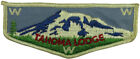 Tahoma Lodge 348 Mount Rainier Council Wa F2 Twill Flap Wht Bdr (2D431)