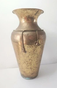 OLD INDIA VINTAGE BIG BRASS BASE POT GOLD LACQUERED MULTIPURPOSE USE HOME DECOR - Picture 1 of 9