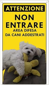 Cartello personalizzato “Attenti al cane” con foto da personalizzare idea regalo - Foto 1 di 5