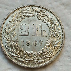 Svizzera / Switzerland / Helvetia - 2 Franchi / Francs 1967 Argento SPL ++ /  - Imagen 1 de 4