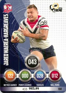 2016 Sydney Roosters NRL TLA Xtreme Card - Jared Waerea-Hargreaves - Picture 1 of 3