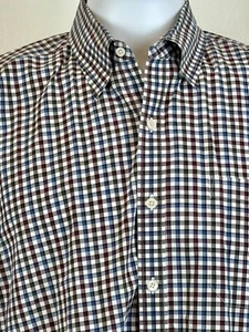 J. HILBURN Non Iron Long Sleeve Custom Shirt Mens 4XL Multicolor Check Office - Picture 1 of 16