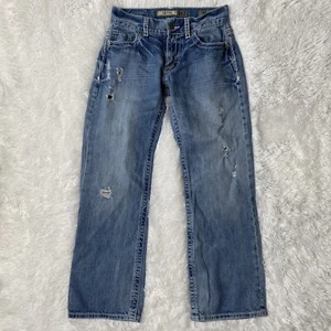 Buckle BKE Justin Mens Jeans 28S Size 28x29 Distressed Denim - Picture 1 of 8