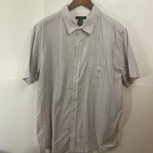 Structure VTG Men’s Short Sleeve Button Shirt Size X-Large Gray Cross Pattern - Picture 1 of 9