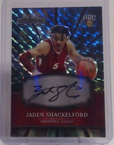 2022 WILD CARD ALUMINATION JADEN SHACKELFORD NOVATO AUTO HOLO LUX THUNDER PD - Imagen 1 de 2