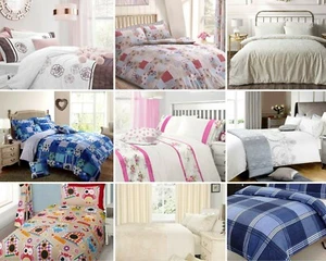 Luxury Modern Double Bed Duvet Quilt Cover Bedding Sets with Pillowcases - Picture 1 of 17