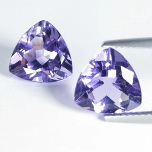 5.62Cts Excellent 100% Natural Amethyst Trillion 9mm Collection Pair Ref VDO - Picture 1 of 4