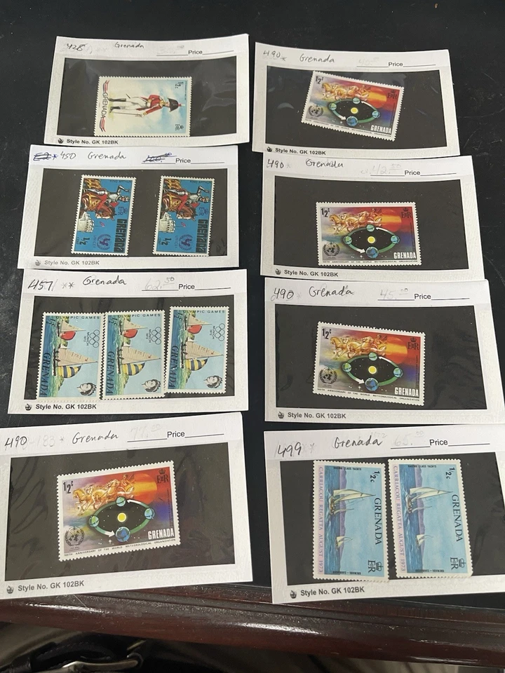 75+ Cartões de aprovação de selos com selos de Granada e Granada Granadinas - Imagem 1 de 4