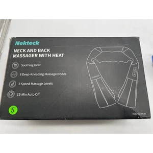 Nekteck Nacken Rücken Schulter Massagegerät Beruhigende Wärme mit Auto Adapter Neu - Bild 1 von 6