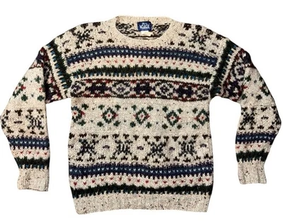 Vintage WOOLRICH Men’s Fair Isle Nordic Wool Sweater Sz Large - Image 1 of 4