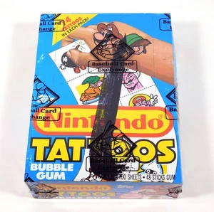 1989 Topps Nintendo Tattoos Box (48 Packs) BBCE Wrapped - Picture 1 of 2