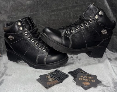 Botines Harley Davidson Tyler para mujer 84280 cuero negro talla 8 EU 39 Foto 1 de 4