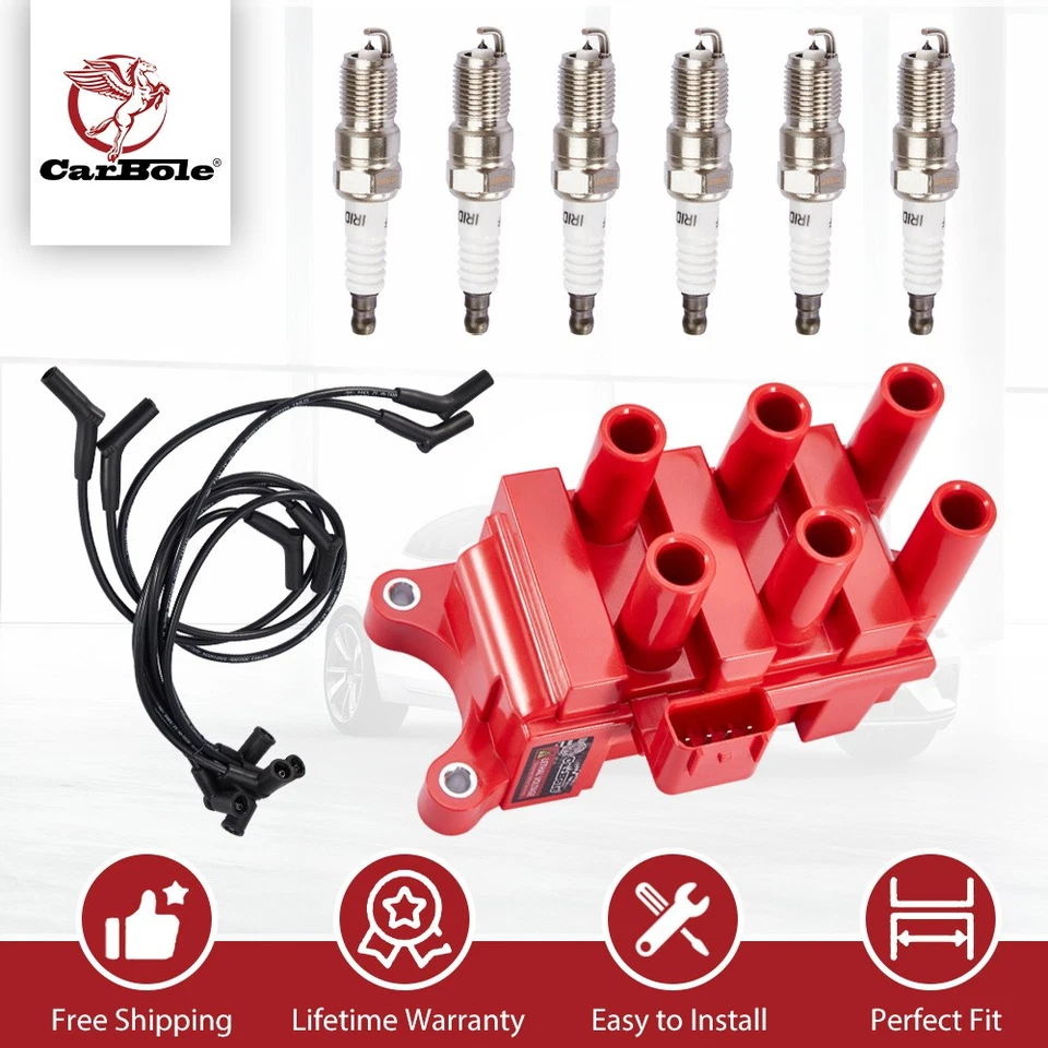 Катушка зажигания, свечи зажигания и провода для 2001-2004 Ford Mustang 3,8 л 3,9 л FD498 - Изображение 1 из 4