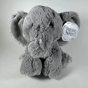 Aurora World Plush Precious Moments Elephant 8" 2021 Grey Sitting Stuffed Toy - Picture 1 of 11