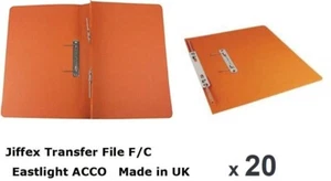 20 JIFFEX Eastlight Spring Transfer File 4321EAST Orange 315gsm FC Manilla B476 - Picture 1 of 1