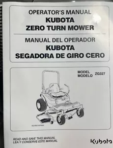 BEDIENUNGSANLEITUNG FÜR KUBOTA ZG327 MÄHER K3281-71281 - Bild 1 von 1