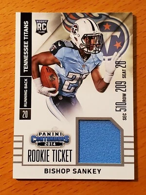 2014 Contenders Rookie Ticket Jerseys #RTS34 Bishop Sankey Titans RB - Image 1 of 2