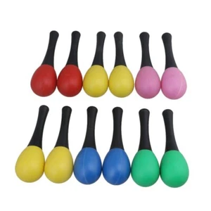 12Pcs Orff Plastic Sand Balls Maraca Shakers Toy Kids Musical Instruments Color - Picture 1 of 6