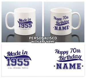 TAZA CUMPLEAÑOS 70 Hombres 70 Cumpleaños Regalo Él 1954 TAZA PAPÁ ABUELO TÍO ESPOSO - Imagen 1 de 3