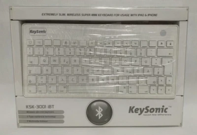 KeySonic Wireless Mini Keyboard KSK-3001 iBT Tastatur für iPad Iphone Bluetooth - Bild 1 von 3