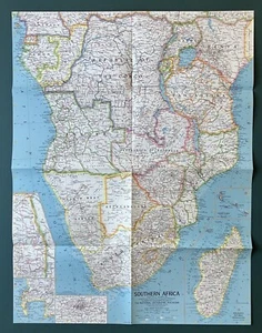 Karte Südliches Afrika National Geographic 1962 - Bild 1 von 1