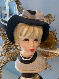 Vintage Large Lady Head Vase Planter Napco C7496 - Picture 1 of 7