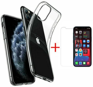 Étui pour IPHONE 12 Pro 6.1 " en Silicone Sac Portable + 9H Verre de Protection - Photo 1/11