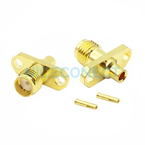 10 PIEZAS Jack SMA hembra brida de soldadura de 2 orificios para cable de 0,086" RG405 RF conector - Imagen 1 de 3