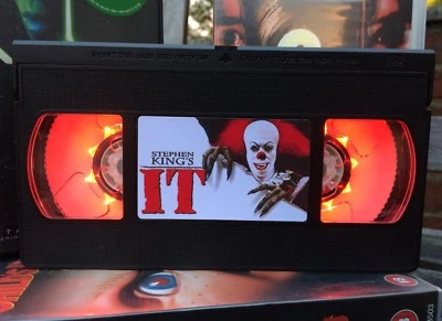 IT Clown, Horror, Retro VHS Night Light, Desk Lamp, Led, Bedroom Lamp, TV, Kids - Image 1 of 4