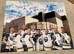 BUFFALO SABRES CAPTAINS OF THE AUD AUTOGRAPHED 16X20 PHOTO MOGILNY PERREAULT - Picture 1 of 3