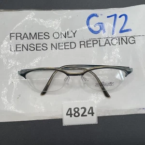 Silhouette Eyeglasses Frame SPX-M1950/40 6055 48-18 G72 Blue - Picture 1 of 7