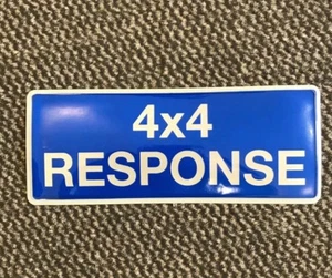 Single Reflective Badge - 4x4 RESPONSE - Blue/Silver - 250mm - Picture 1 of 1