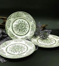 Bellissimi piatti in porcellana Inglese con decorazione floreale verde!