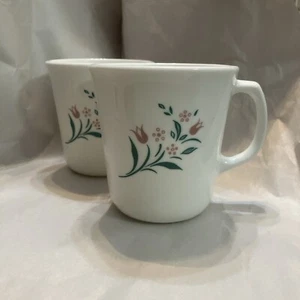Set of 2 Vintage Corning Ware Corelle ROSEMARIE Coffee Tea Cups Mugs - Picture 1 of 3