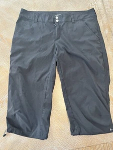 Columbia Black Sz 14 Athletic Capri Stretchy Waist 36” Inseam 18” Omni Shield - Picture 1 of 6
