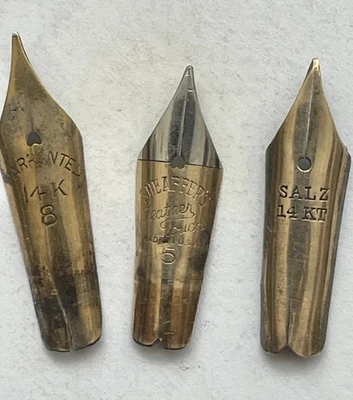 5 canetas-tinteiro de ouro pequenas 14K novas na caixa ~ 1,14 Dwt ~ $140 em sucata 12/25 ~ sem danos - Imagem 1 de 3