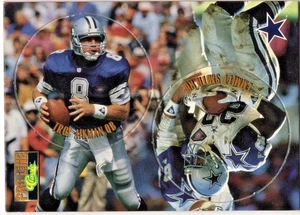 Troy Aikman/Emmitt Smith Cowboys 1996 Classic Pro Line Punch-Out Karte #C-8 - Bild 1 von 2