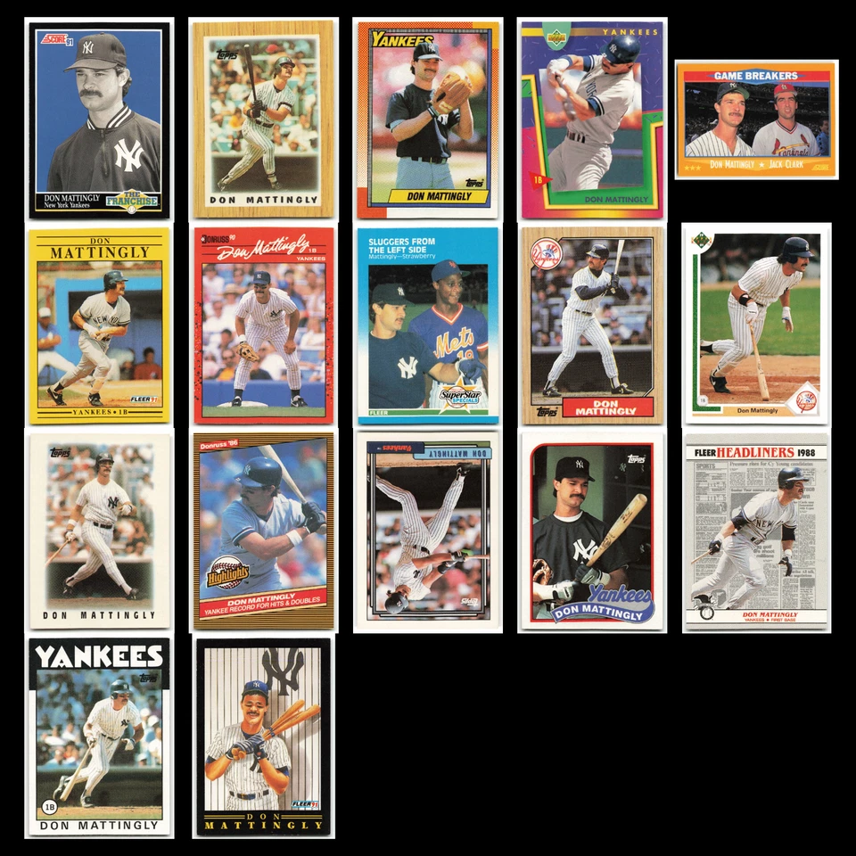 Don Mattingly Lot 17 Baseball Cards 1991 Score New York Yankees Set Collection - Image 1 of 4