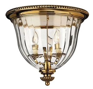 Hinkley Lighting H3612 3 Light Indoor Flush Mount Ceiling Fixture - Brass - Picture 1 of 6