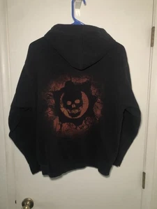Vintage RARE Gears of War 3 Promo Xbox Video Game Zip Up Hoodie Size Medium - Bild 1 von 6