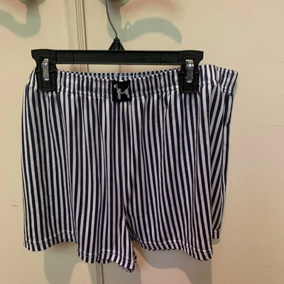 Pantalones Cortos para Mujer Laura Ashley Ligeros Azul Marino y Blanco a Rayas Talla XL Foto 1 de 4