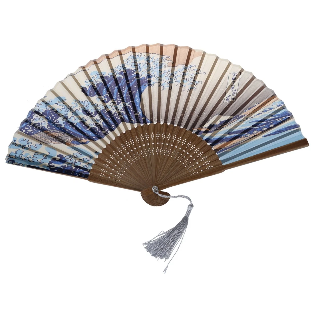 Luxshiny Bambus-Faltfächer Rund – Japanischer Handfächer, Rosa | 33 Cm, Für Dekoration & Events