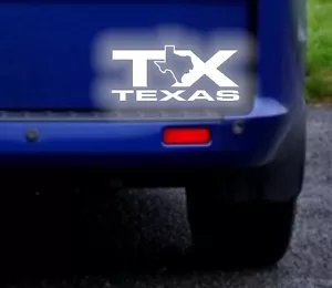 Calcomanía adhesiva reflectante del estado de Texas TX EE. UU. - Imagen 1 de 2