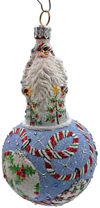 Patricia Breen Lanza Papá Noel Adornos Acebo Copos de Nieve Árbol de Navidad Adorno - Imagen 1 de 15